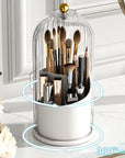 Rotating Makeup Brush Holder With Lid