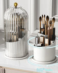 Rotating Makeup Brush Holder With Lid